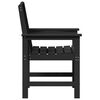 vidaXL Garden Dining Chair 2 pcs Black 65.5 x 59 x 88cm HDPE