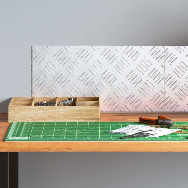 vidaXL Stair Tread Rectangular 2 pcs Silver 40 x 20 cm Aluminium