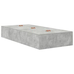 vidaXL Storage Bed Frame Concrete Grey 70 x 190 cm Engineered Wood
