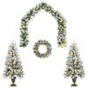 vidaXL Mini Christmas Tree Set 120 cm 275 LEDs Warm White PVC