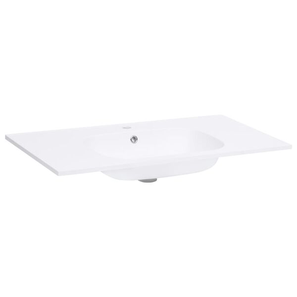 vidaXL Built-in Wash Basin 605x460x105 mm SMC White