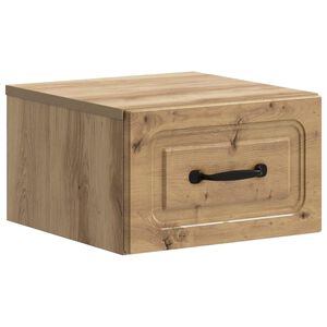vidaXL Wall-Mounted Bedside Cabinet Artisan Oak 34.5 x 33 x 20 cm