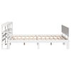 vidaXL Bed Frame with Headboard without Mattress White 140x190 cm