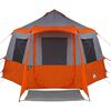 vidaXL Cabin Tent with Roof Grey and Orange 405 x 405 x 273 cm