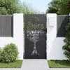 vidaXL Garden Gate with Lock Black 85 x 200 cm Powder-coated steel
