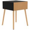 vidaXL Bedside Cabinet High Gloss Black 40x40x56 cm Engineered Wood