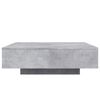 vidaXL Coffee Table with LED Lights Concrete Grey 100x100x31 cm