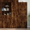 vidaXL Highboard Smoked Oak 50x42,5x185 cm Engineered Wood