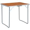 vidaXL Foldable Camping Table with Metal Frame 80x60 cm