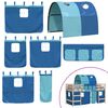 vidaXL Kids' Loft Bed with Tunnel without Mattress Blue 90x200cm
