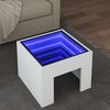 vidaXL Coffee Table with Infinity LED White 40x40x30 cm
