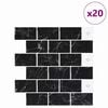 vidaXL Subway Tile 20 pcs Black Marble 30.5 x 30.5 cm