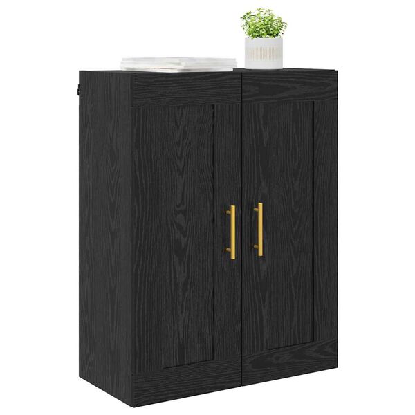 vidaXL Wall Mounted Cabinet Black Oak 69.5 x 34 x 90 cm