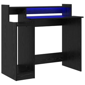 vidaXL Desk Black Oak 97 x 45 x 90 cm Engineered Wood