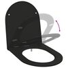 vidaXL Toilet Seat Black 47 x 36 x 3.4 cm Duroplast