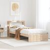 vidaXL Bed Frame with Headboard without Mattress 75x190 cm Small Single