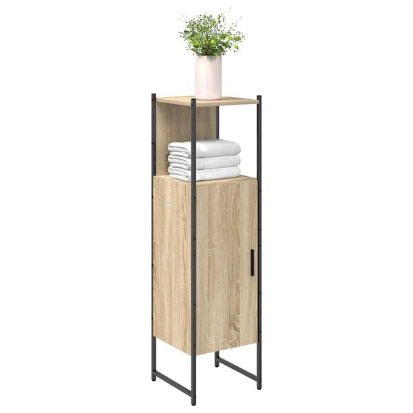 vidaXL Bathroom Cabinet Beige 33 x 33 x 120.5 cm Engineered wood