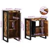vidaXL Bathroom Furniture Set with Shelf 2 pcs Solid reclaimed wood