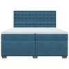 vidaXL Box Spring Bed with Mattress Blue 200x200 cm Velvet