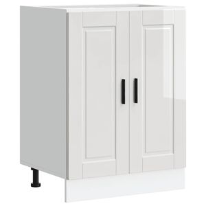 vidaXL Kitchen Base Cabinet&nbsp;Porto High Gloss White Engineered Wood