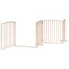 vidaXL Dog Gate with Door Foldable 10 Panels 800 cm Poplar Wood