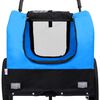 vidaXL 2-in-1 Pet Bike Trailer & Jogging Stroller Blue and Black