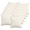 vidaXL Cushion Cover 12 pcs ALMELO Cream 40 x 40 cm Corduroy
