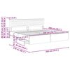 vidaXL Bed Frame with Drawer White 200 x 200 cm Engineer Wood