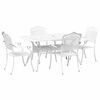 vidaXL Garden Dining Set 5 pcs White Aluminium