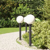 vidaXL Bollard Lights with Sensor 3 pcs 80 cm Black IP44