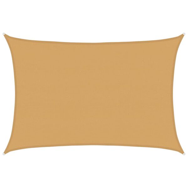 vidaXL Sunshade Sail 160 g/m&sup2; Rectangular Sand 5x6 m HDPE