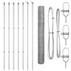 vidaXL Hexagonal Fence Ground Fix 10 x 1.4 m Galvanised Steel Silver