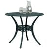 vidaXL Garden Table Green &Oslash;90x75 cm Cast Aluminium
