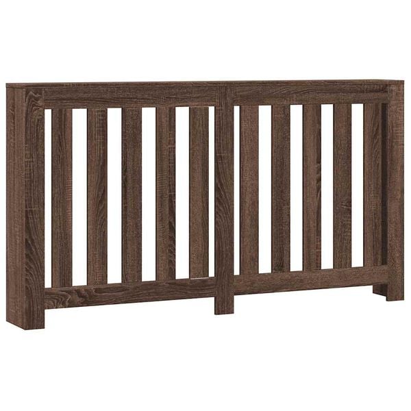 vidaXL Radiator Cover Brown Oak 149x20x82 cm Engineered Wood
