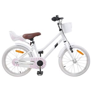 vidaXL Kids Bike 18 Inches for 5-7 Years Old White