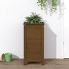 vidaXL Garden Planter Honey Brown 40x40x78 cm Solid Wood Pine
