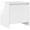 vidaXL Bedside Cabinets 2 pcs High Gloss White 45x34x44.5 cm Engineered Wood