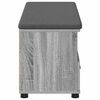vidaXL Hall Bench with Cushion Grey Sonoma 100 x 38 x 46 cm