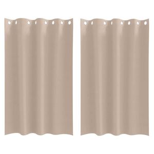 vidaXL Blackout Curtains with Rings 2 pcs Taupe 175 x 140 cm Polyester