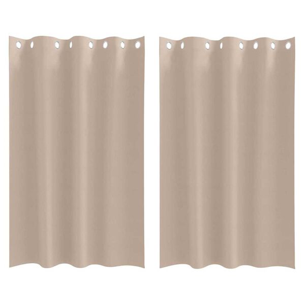 vidaXL Blackout Curtains with Rings 2 pcs Taupe 175 x 140 cm Polyester