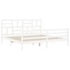 vidaXL Bed Frame without Mattress White Super King Size Solid Wood