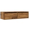 vidaXL TV Cabinet with LED Lights Old Wood 100X35.5x25 cm