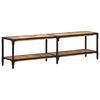 vidaXL TV Cabinet | Natural wood | Solid mango wood, Powder-coated iron | Medium