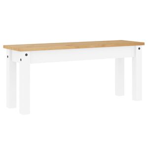 vidaXL Dining Bench "PANAMA" White 105x30x45 cm Solid Wood Pine