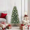 vidaXL Artificial Christmas Tree with 150 LEDs Green 120 cm PE and PVC