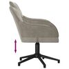 vidaXL Office Chair Light Grey 56 x 61.5 x 72 cm Velvet