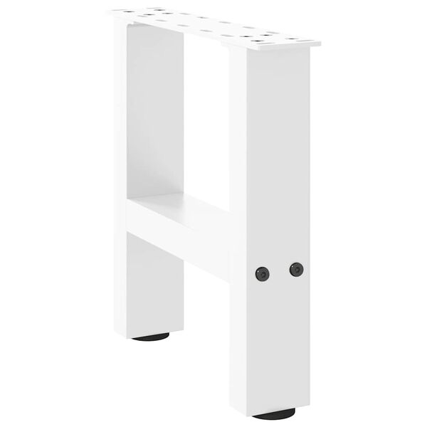 vidaXL Coffee Table Legs White 2 pcs 40x(30-31) cm Steel