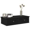 vidaXL Wall Shelf with Drawers Black 60x28x15 cm Engineered Wood