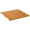 vidaXL Bath Mat Plain Brown 50 x 50 cm Wood