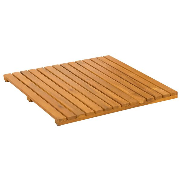 vidaXL Bath Mat Plain Brown 50 x 50 cm Wood